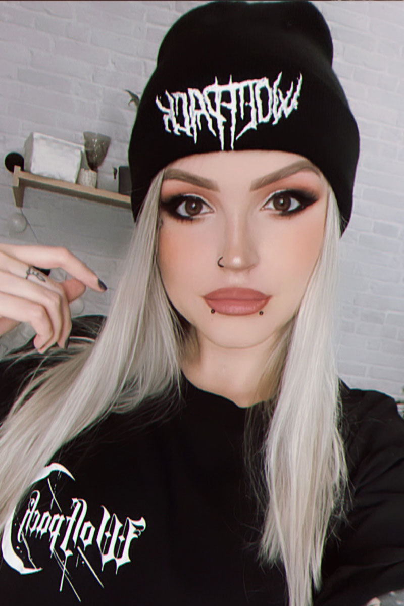 【BLACKPURPLE】24FW★ Heart-chu Crystal Beanie METAL BEANIE | Wolfpack Clothing